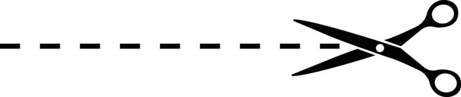 cortar con tijeras con cortar o punteado línea. plano icono estilo. tijeras negro en transparente antecedentes. - valores vector