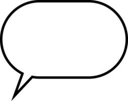 Line Speech Bubble. Talk bubble. Speak bubble text, chatting box, Empty message box outline cartoon vector