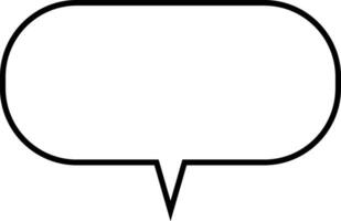 Line Speech Bubble. Talk bubble. Speak bubble text, chatting box, Empty message box outline cartoon vector