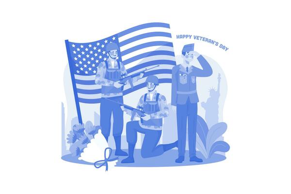 People thank For Veterans' Dedication