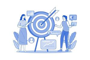 Target Audience Illustration concept on white background vector