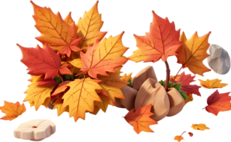 Maple Leaf, Autumn Leaves with ai generative png