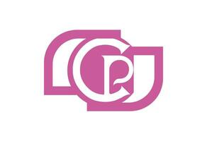 cp letra logo y icono diseño modelo vector