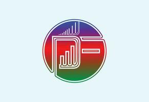 DF letter with financial logo and icon design template vector