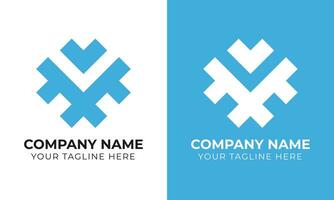 Professional corporate modern minimal monogram business logo design template Free Template vector