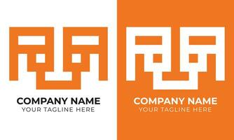 Creative modern minimal monogram abstract business logo design template Free Template vector