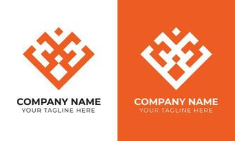 Professional corporate modern minimal monogram business logo design template Free Template vector