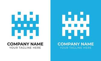 Creative modern minimal monogram abstract business logo design template Free Template vector