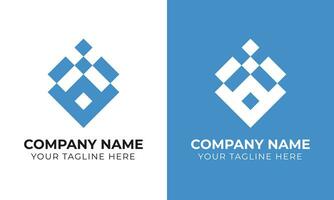 Corporate modern minimal monogram business logo design template Free Template vector