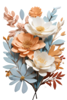 floral diseño, flor acuerdo, botánico arte, floral ramo de flores ai generativo png