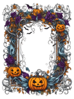 grintoso Halloween invito, scuro, inquietante, spaventoso ai generativo png