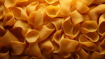 Texture of yellow durum wheat pasta background photo