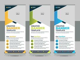 Modern roll up banner design template, Presentation concept, modern roll up, Standee template, Business Roll Up Standee Banner Template vector