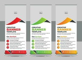 Modern roll up banner design template, Modern Business Conference Roll Up Design layout vector