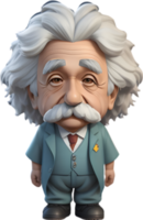 Albert Einstein personaje ai generativo png