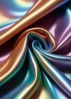 Holographic Fabric Texture Background AI Generative photo