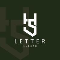 Minimalist HS Letter Logo, SH Logo Modern and Luxury Icon Vector Template Element