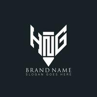 HNG letter logo. HNG creative monogram initials letter logo concept. HNG Unique modern flat abstract vector letter logo design.