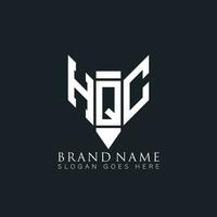 HQC letter logo. HQC creative monogram initials letter logo concept. HQC Unique modern flat abstract vector letter logo design.