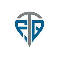 FTQ letter logo. FTQ creative monogram initials letter logo concept. FTQ Unique modern flat abstract vector letter logo design.
