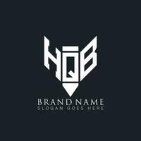 HQB letter logo. HQB creative monogram initials letter logo concept. HQB Unique modern flat abstract vector letter logo design.