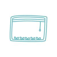 hand drawn window illustration outline vector