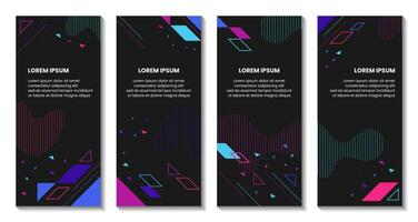 Abstract and Modern X Banner Design Set vector