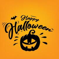 Happy Halloween Text Banner, background Vector