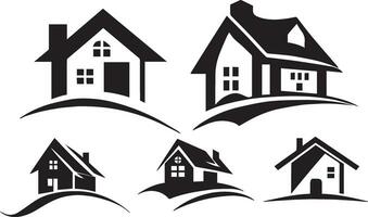 Home Logo concept vector art illustration black color 3