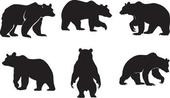 oso vector silueta ilustración 2