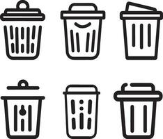 dust bin icon vector illustration black color