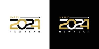 colección de 2024 nuevo año logo texto símbolo para calendario, volantes y bandera diseño modelo vector