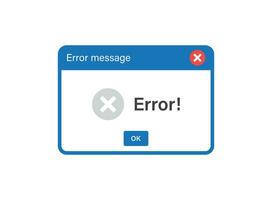 error mensaje icono en plano estilo. computadora ventana alerta vector ilustración en aislado antecedentes. alerta surgir firmar negocio concepto.