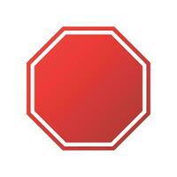 Stop sign icon in flat style. Traffic control vector illustration on isolated background. Blank attention sign business concept.