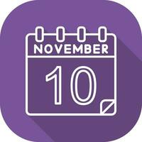 10 noviembre vector icono