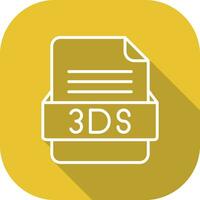 3DS File Format Vector Icon