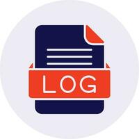 LOG File Format Vector Icon