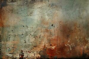 Grunge texture, dirty background, wall. Generative AI photo