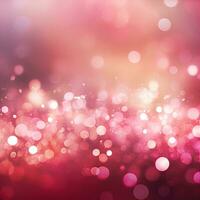 Shining abstract pink background, bokeh effect, blur, gradient. Generative AI photo