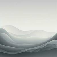 Modern gradient gray background with wave effect. Generative AI photo