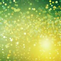 Green-yellow gradient background bokeh effect, splashes, glow. Generative AI photo