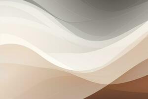 Simple abstract brown gray background with waves. Generative AI photo
