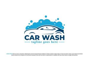 car wash logo bubble foam steam vector