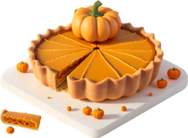 Thanksgiving pie, holiday pie, homemade pie with AI generative png