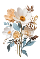 Floral design, flower arrangement, botanical art, floral bouquet ai generative png