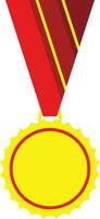 vector golden, silver, bronze medals, cups and badges cartoon i