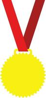 vector golden, silver, bronze medals, cups and badges cartoon i