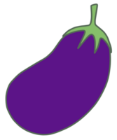 Round aubergine, ripe eggplant png