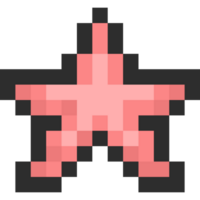 Pixel art cartoon starfish icon png