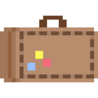 Pixel art briefcase icon png